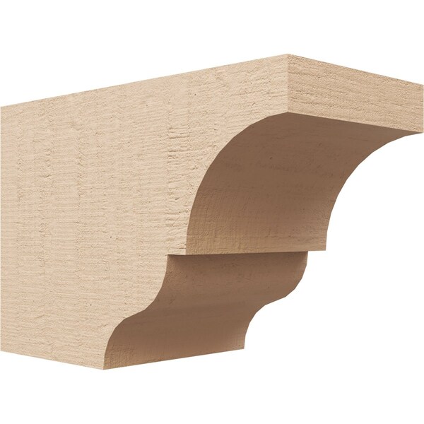 Ekena Millwork 6in. W x 8in. H x 12in. L Asheboro Woodgrain TimberThane Rafter Tail, Primed Tan RFTUR06X08X12ASHRCPR - main